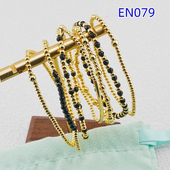 Enewton Gold Bead & Black Crystal Bracelet - Picture 3 of 6
